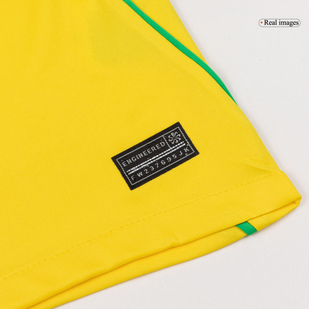 Brazil Mens Home Soccer Jersey World Cup 2026 Yellow