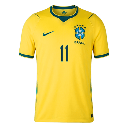 RAPHINHA #11 Brazil Mens Home Soccer Jersey World Cup 2026 Yellow