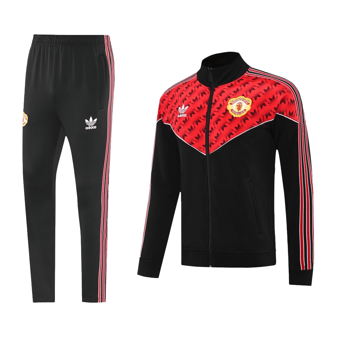 Manchester United Mens Training Tracksuit Kit 2025/26 Red&Black