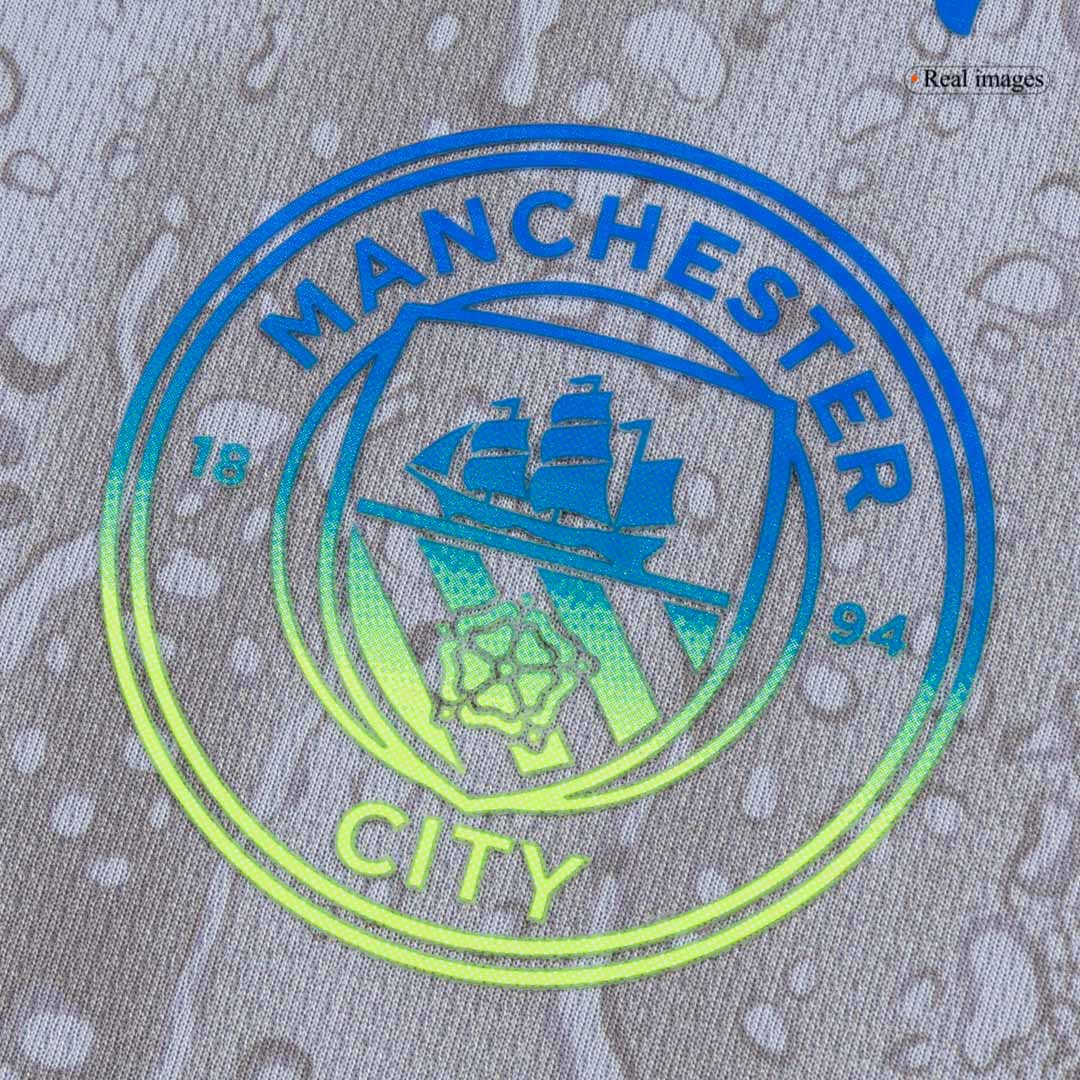Manchester City Mens Third Away Soccer Kit 2025/26 Gray
