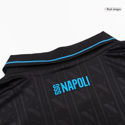 Napoli Mens Third Away Soccer Jersey 2025/26 Black
