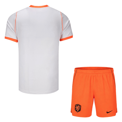 Netherlands Mens Away Soccer Kit World Cup 2026 Orange&White