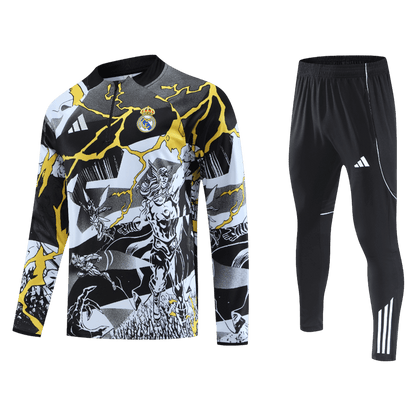 Real Madrid Mens Training Tracksuit Kit 2025/26 Black