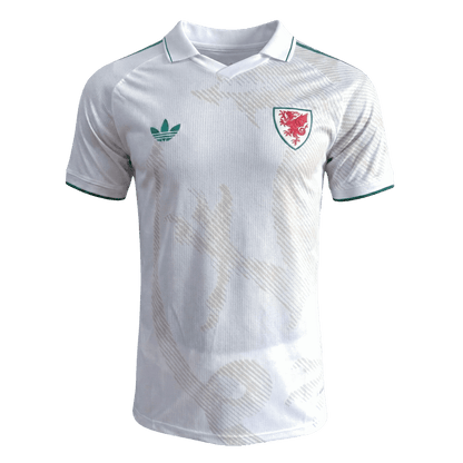 Wales Mens Away Soccer Jersey World Cup 2026 White - Player Version