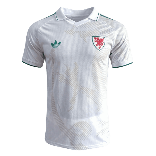Wales Mens Away Soccer Jersey World Cup 2026 White - Player Version