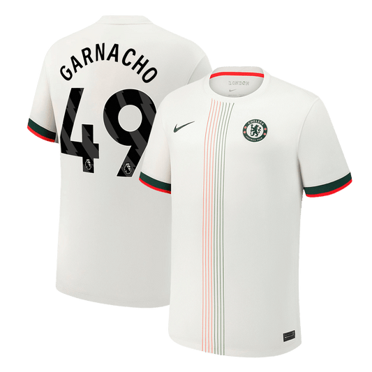GARNACHO #49 Chelsea Mens Away Soccer Jersey 2025/26 White