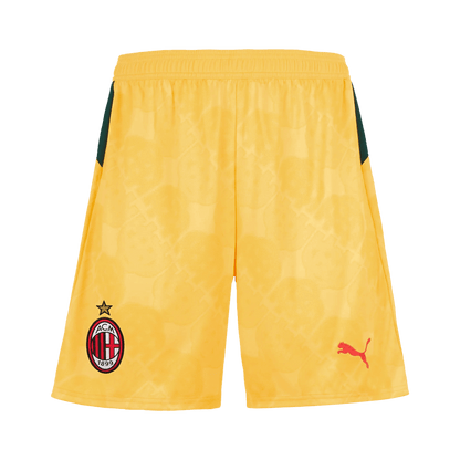 AC Milan Mens Third Away Soccer Shorts 2025/26 Yellow
