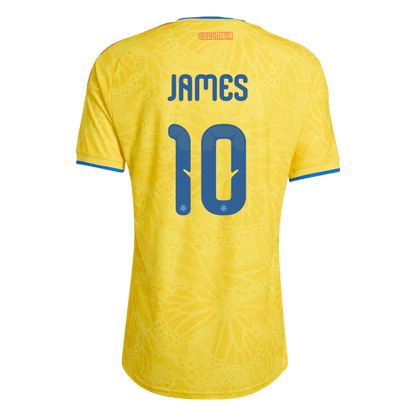 JAMES #10 Colombia Mens Home Soccer Jersey World Cup 2026 Yellow - Player Version