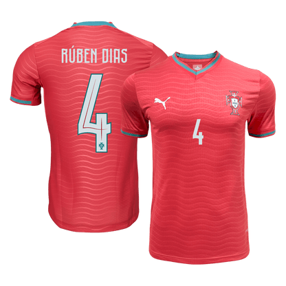 RÚBEN DIAS #4 Portugal Mens Home Soccer Jersey World Cup 2026 Red - Player Version