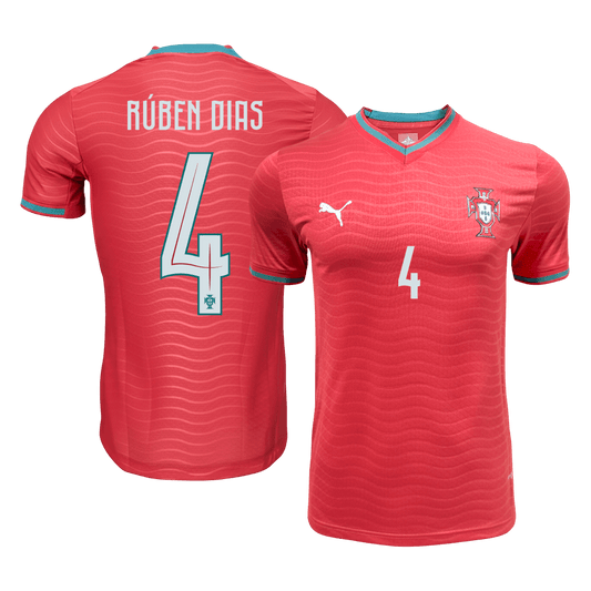 RÚBEN DIAS #4 Portugal Mens Home Soccer Jersey World Cup 2026 Red - Player Version
