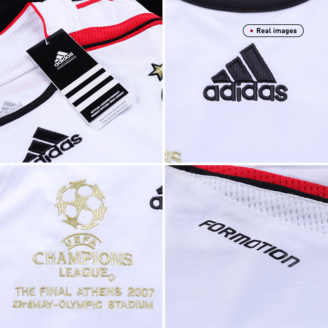 Retro KAKA' #22 AC Milan Mens Away Soccer Jersey UCL 2006/07 White