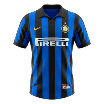 Retro Inter Milan Mens Home Soccer Jersey 1998/99 Blue&Black