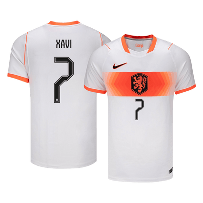 XAVI #7 Netherlands Mens Away Soccer Jersey World Cup 2026 White