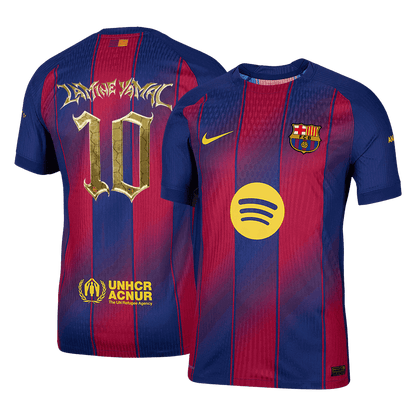 LAMINE YAMAL #10 Barcelona Mens Home Soccer Jersey 2025/26 Red&Blue - Player Version