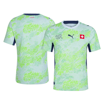 Switzerland Mens Away Soccer Jersey World Cup 2026 Green - Player Version