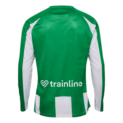 Real Betis Mens Home Long Sleeve Soccer Jersey 2025/26 Green&White