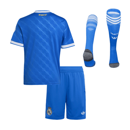 Real Madrid Kids Third Away Soccer Full Set 2025/26 Blue