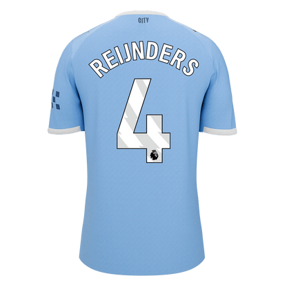 REIJNDERS #4 Manchester City Mens Home Soccer Jersey 2025/26 Blue [PREMIUM]