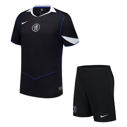 Chelsea Mens Third Away Soccer Kit 2025/26 Black