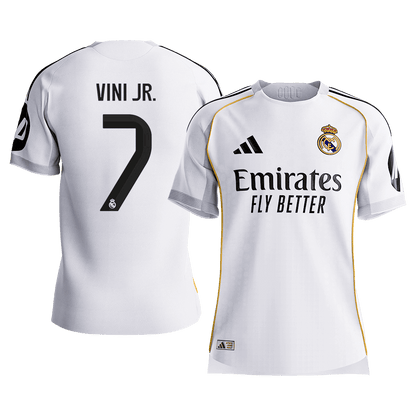 VINI JR. #7 Real Madrid Mens Home Soccer Jersey 2025/26 White - Player Version [PREMIUM]