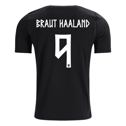 BRAUT HAALAND #9 Norway Mens Away Soccer Jersey World Cup 2026 Black