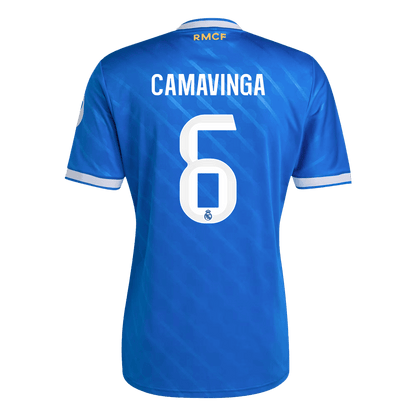 CAMAVINGA #6 Real Madrid Mens Third Away Soccer Jersey 2025/26 Blue