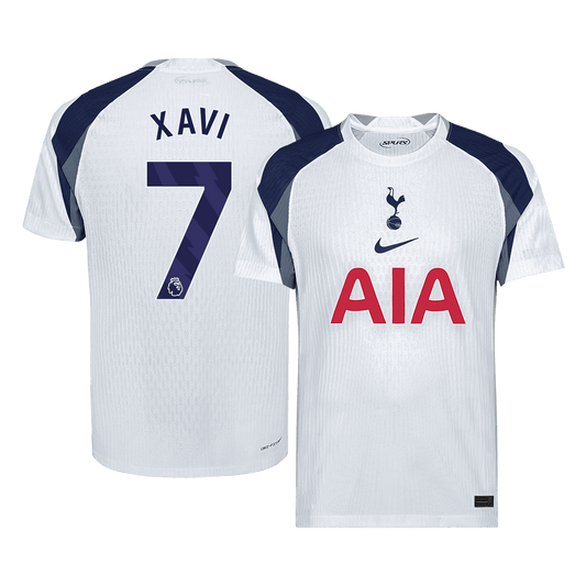 XAVI #7 Tottenham Hotspur Mens Home Soccer Jersey 2025/26 White - Player Version