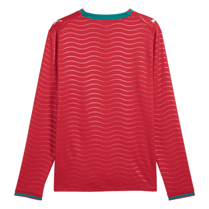 Portugal Mens Home Long Sleeve Soccer Jersey World Cup 2026 Red