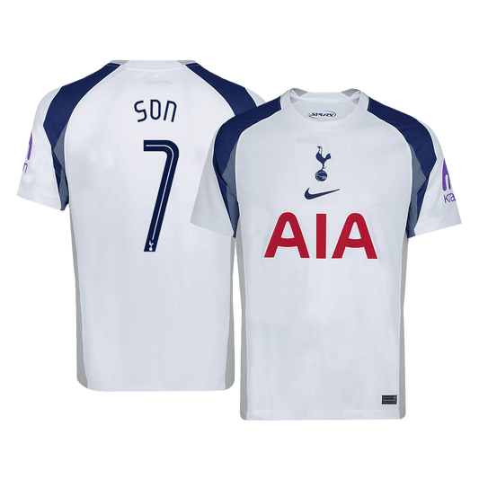 SON #7 Tottenham Hotspur Mens Home Soccer Jersey UCL 2025/26 White