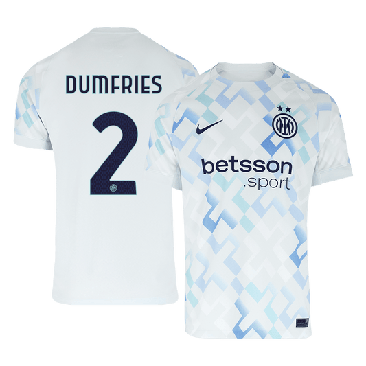 DUMFRIES #2 Inter Milan Mens Away Soccer Jersey 2025/26