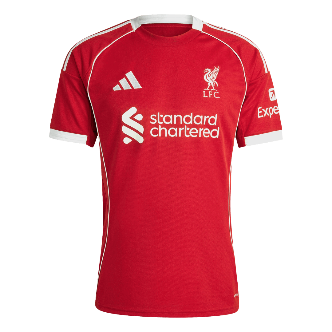 M.SALAH #11 Liverpool Mens Home Soccer Jersey 2025/26 Red