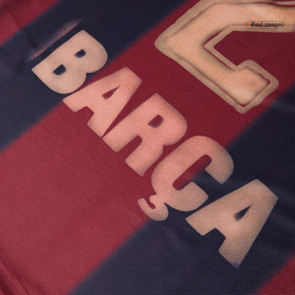 Retro Barcelona Mens Home Soccer Jersey 2000/01 Red&Blue
