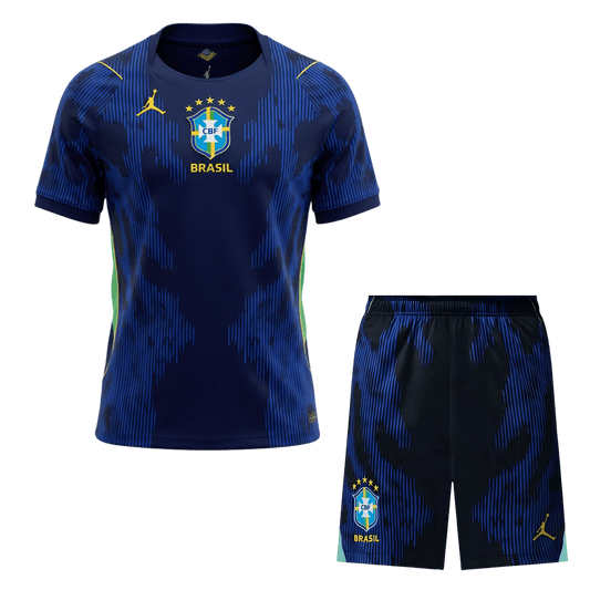 Brazil Mens Away Soccer Kit World Cup 2026 Blue