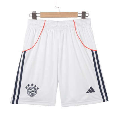 Bayern Munich Mens Away Soccer Shorts 2025/26 White