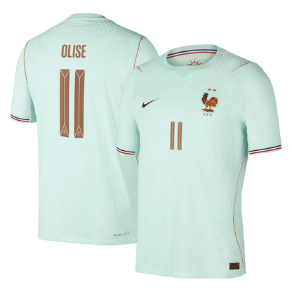 OLISE #11 France Mens Away Soccer Jersey World Cup 2026 Green - Player Version