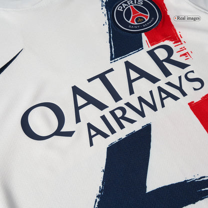 KVARATSKHELIA #7 PSG Mens Away Soccer Jersey 2025/26 White