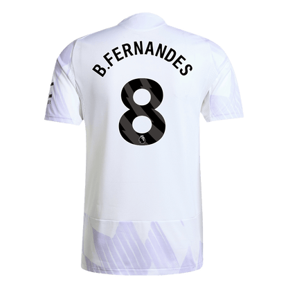 B.FERNANDES #8 Manchester United Mens Away Soccer Jersey 2025/26 White - Player Version