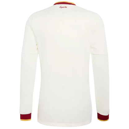 Spain Mens Away Long Sleeve Soccer Jersey World Cup 2026 White
