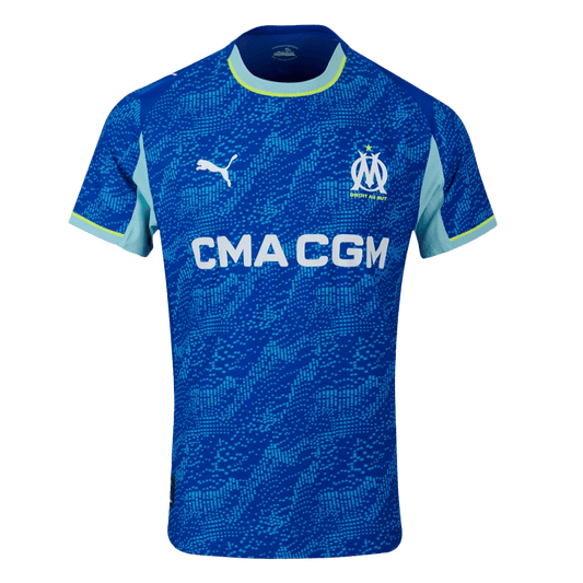 Marseille Mens Third Away Soccer Jersey 2025/26 Blue - Player Version