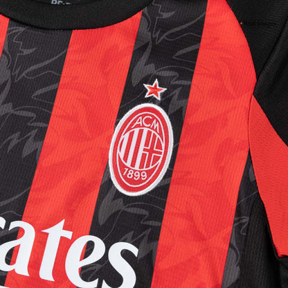 AC Milan Kids Home Soccer Full Set 2025/26 Red&Black