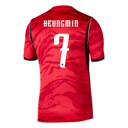 HEUNGMIN #7 South Korea Mens Home Soccer Jersey World Cup 2026 Red