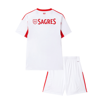 Benfica Kids Third Away Soccer Kit 2025/26 White