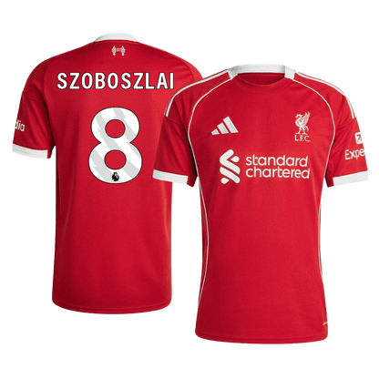 SZOBOSZLAI #8 Liverpool Mens Home Soccer Jersey 2025/26 Red