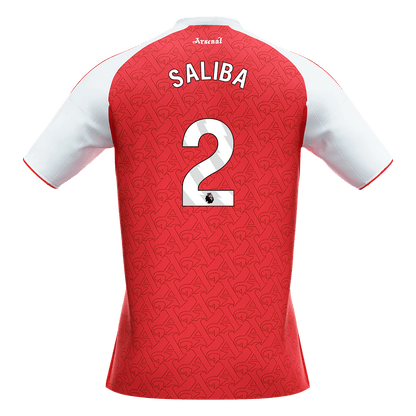 SALIBA #2 Arsenal Mens Home Soccer Jersey 2025/26 Red [PREMIUM]