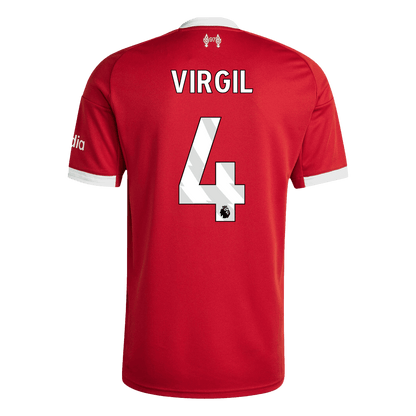VIRGIL #4 Liverpool Mens Home Soccer Jersey 2025/26 Red
