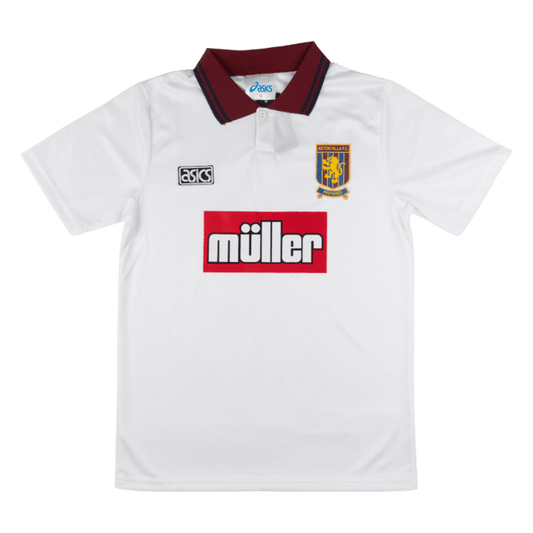 Retro Aston Villa Mens Third Away Soccer Jersey 1994/95 White