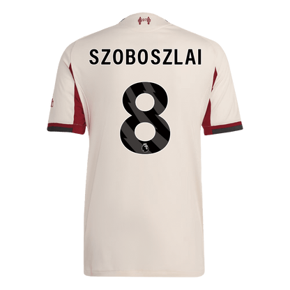 SZOBOSZLAI #8 Liverpool Mens Away Soccer Jersey 2025/26 White - Player Version