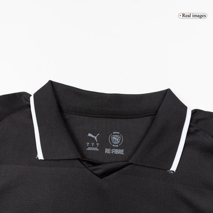 Manchester City Mens Away Long Sleeve Soccer Jersey 2025/26 Black