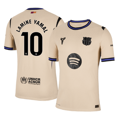 LAMINE YAMAL #10 Barcelona Mens Away Soccer Jersey 2025/26 Yellow - Player Version