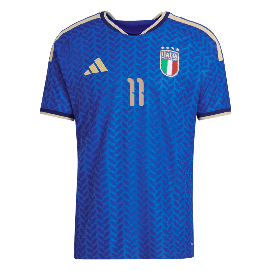 RASPADORI #11 Italy Mens Home Soccer Jersey World Cup 2026 Blue - Player Version